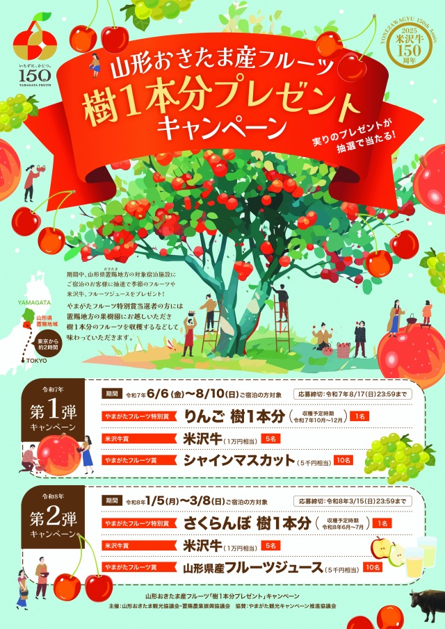 山形おきたま産フルーツ「樹1本分プレゼント」キャンペーン