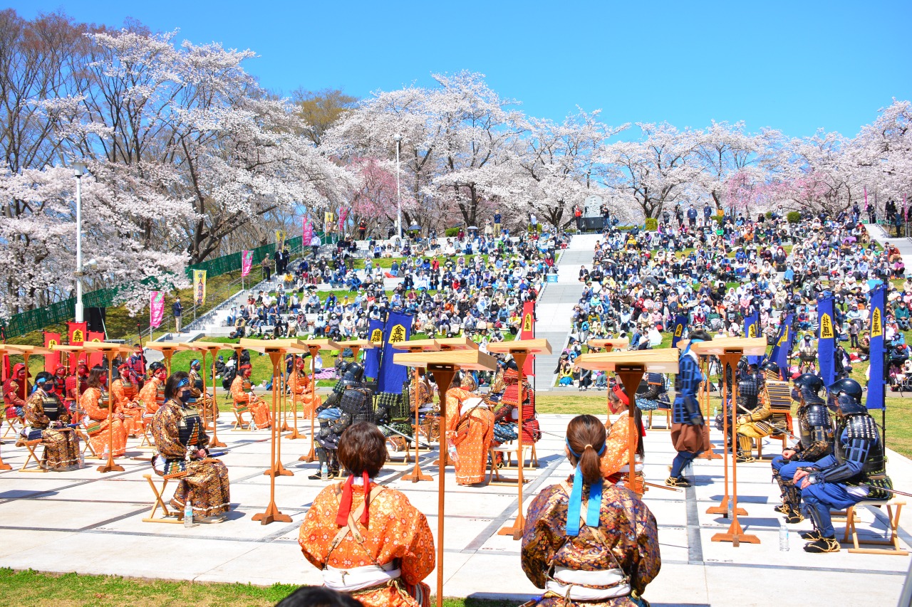 天童櫻花祭「真人將棋」