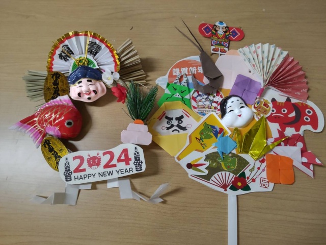 上山城体験教室「正月かざり&凧を作ろう」